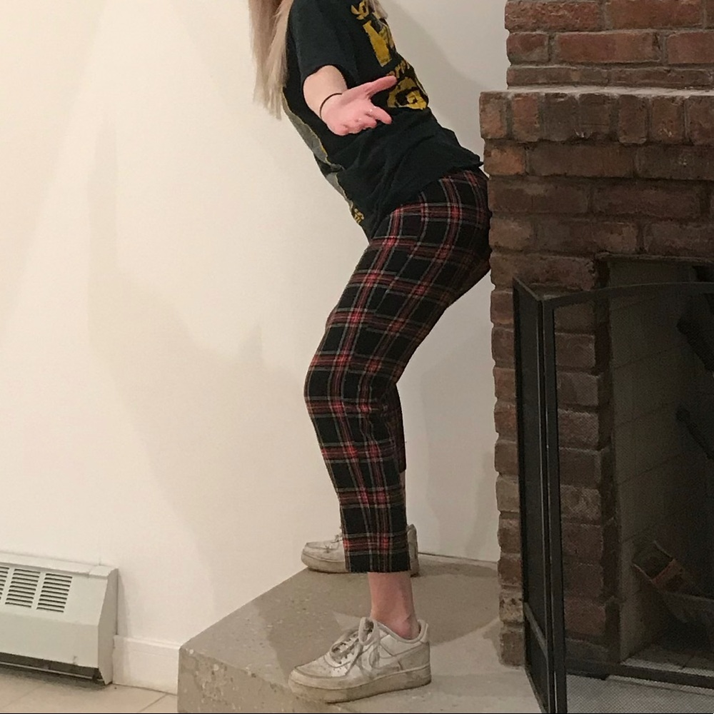 Plaid Cropped Pants